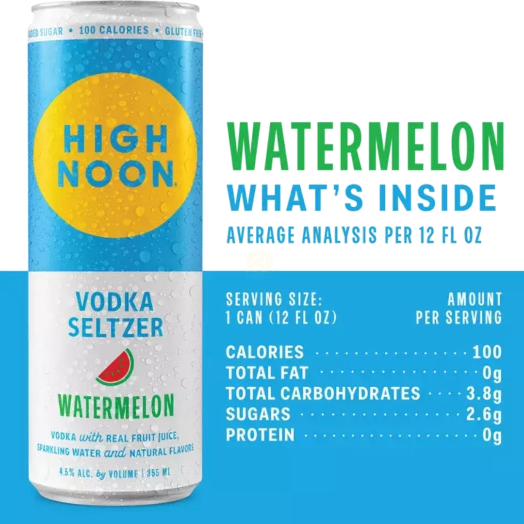 High Noon Watermelon Vodka Hard Seltzer