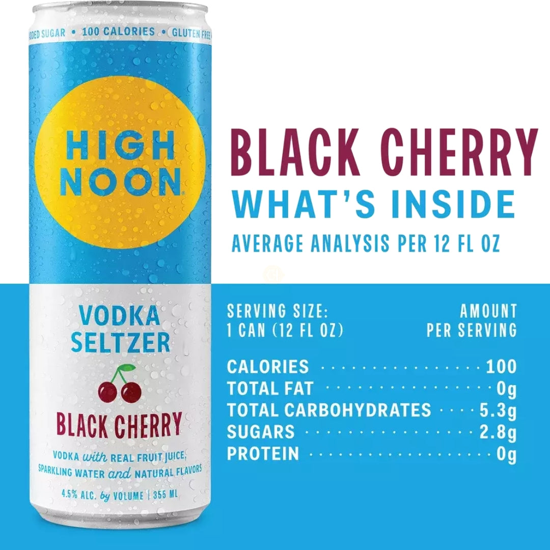 High Noon Black Cherry Vodka Hard Seltzer