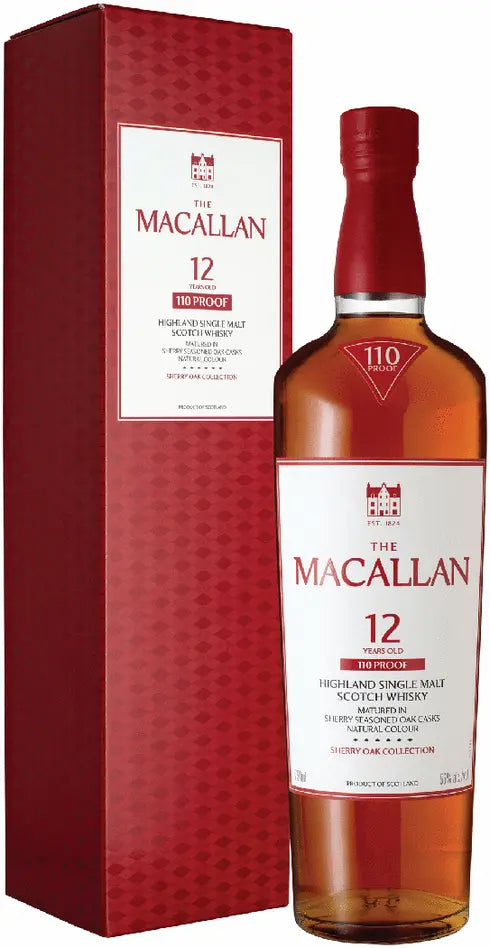Macallan 12 Year Sherry Oak 110 Proof Single Malt Scotch