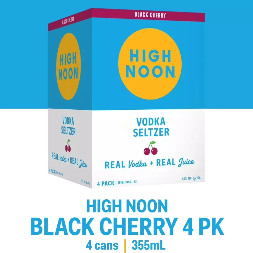 High Noon Black Cherry Vodka Hard Seltzer