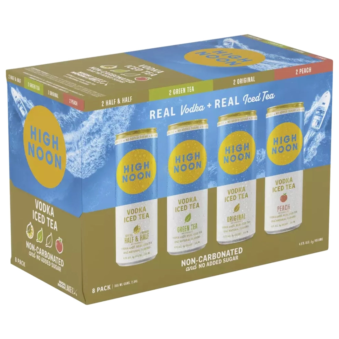 High Noon Lake Pack Vodka Hard Tea Variety Pack 8