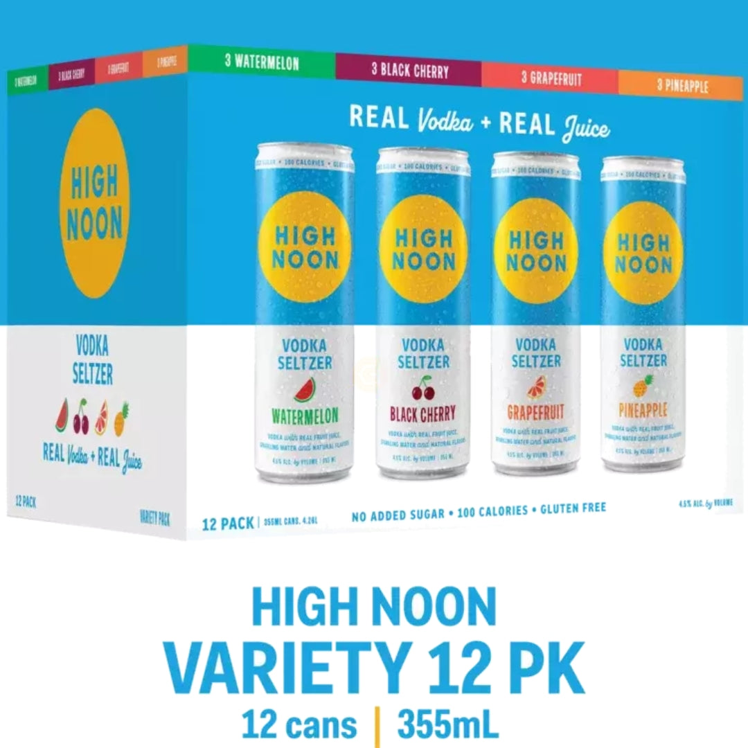 High Noon Vodka Hard Seltzer Variety Pack 12