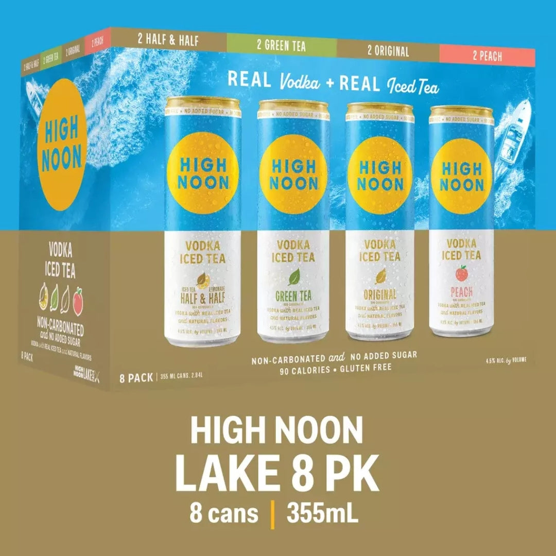 High Noon Lake Pack Vodka Hard Tea Variety Pack 8