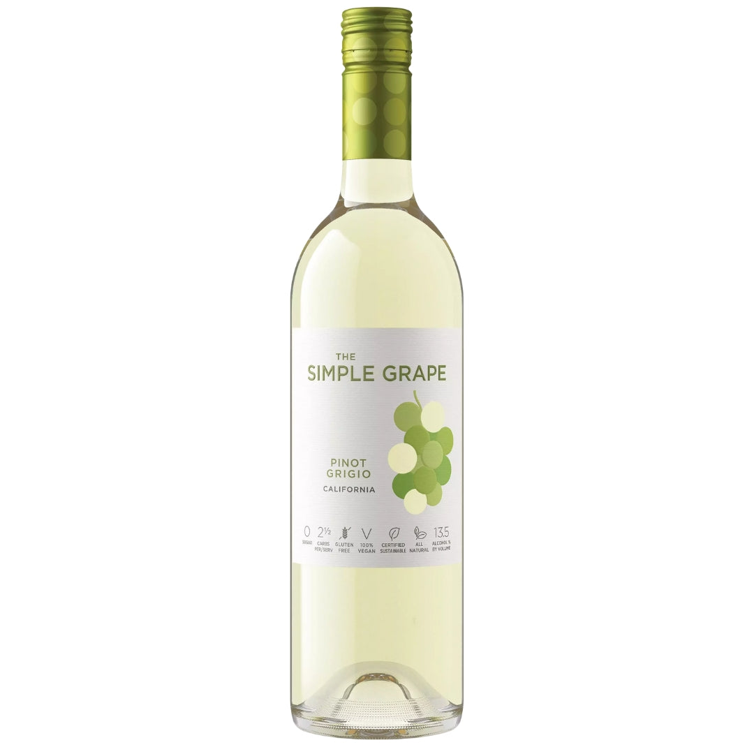 The Simple Grape Pinot Grigio Zero Sugar Low Calorie Gluten Free