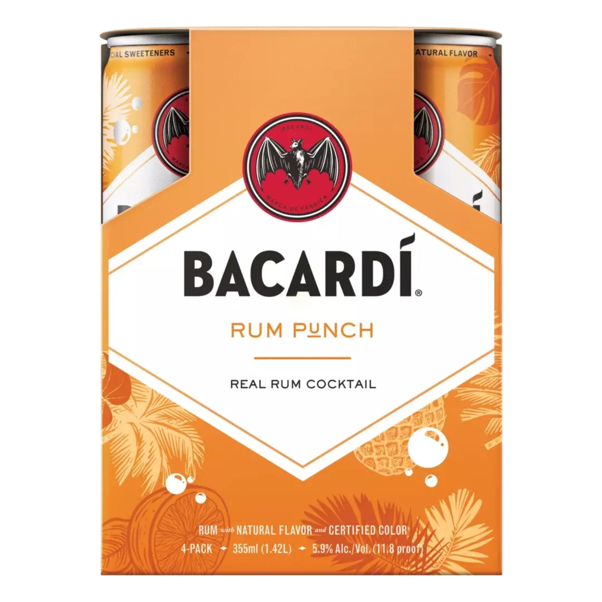 BACARDI Rum Punch Ready to Drink Real Rum Cocktail