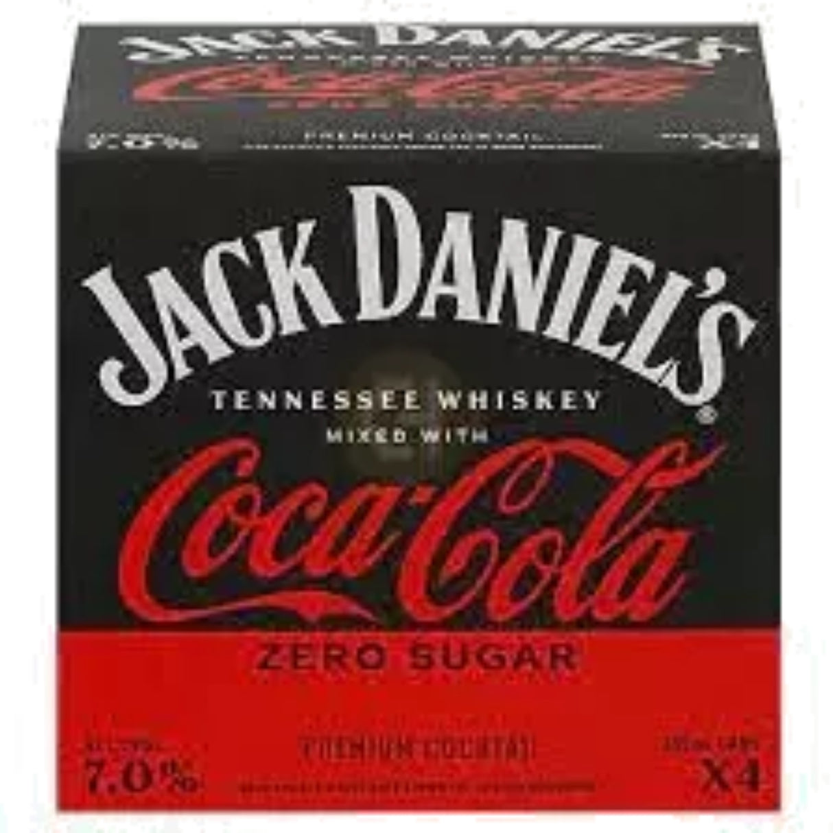Jack Daniel's And Coca Cola Zero Sugar RTD Cocktail Cans