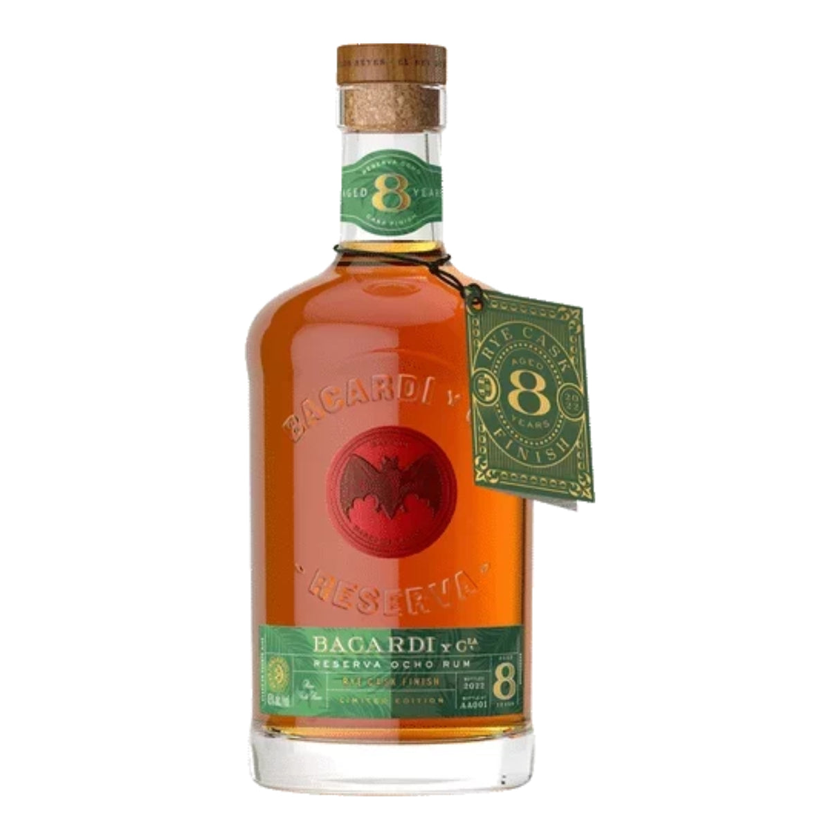 Bacardi Rum Gold Reserve Ocho Year Old Rye Cask Finish Limited Edition