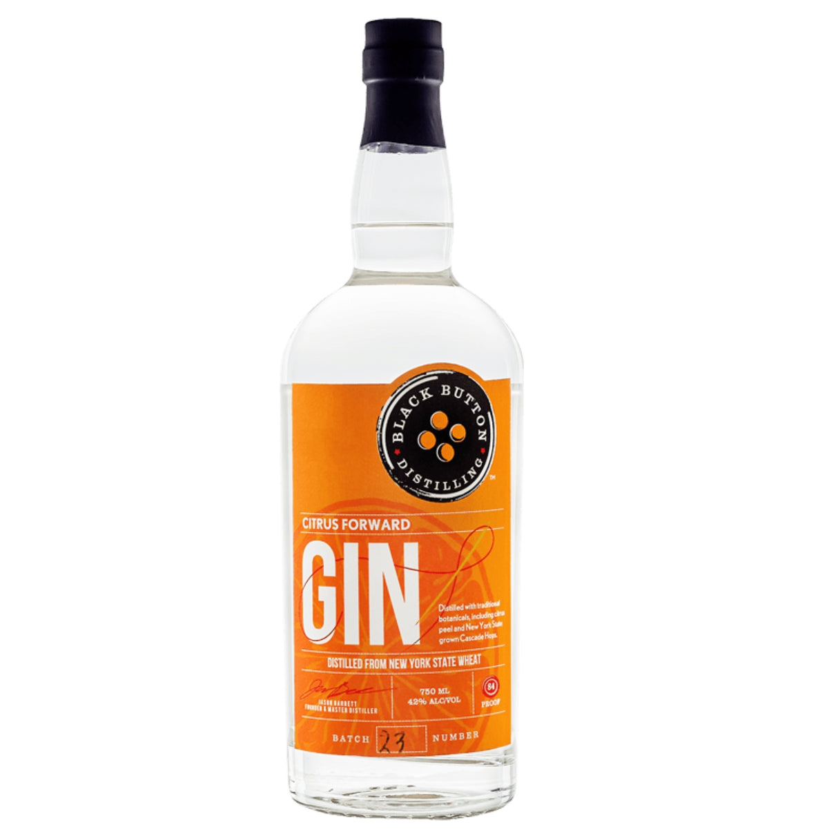 Black Button Citrus Forward Gin New York