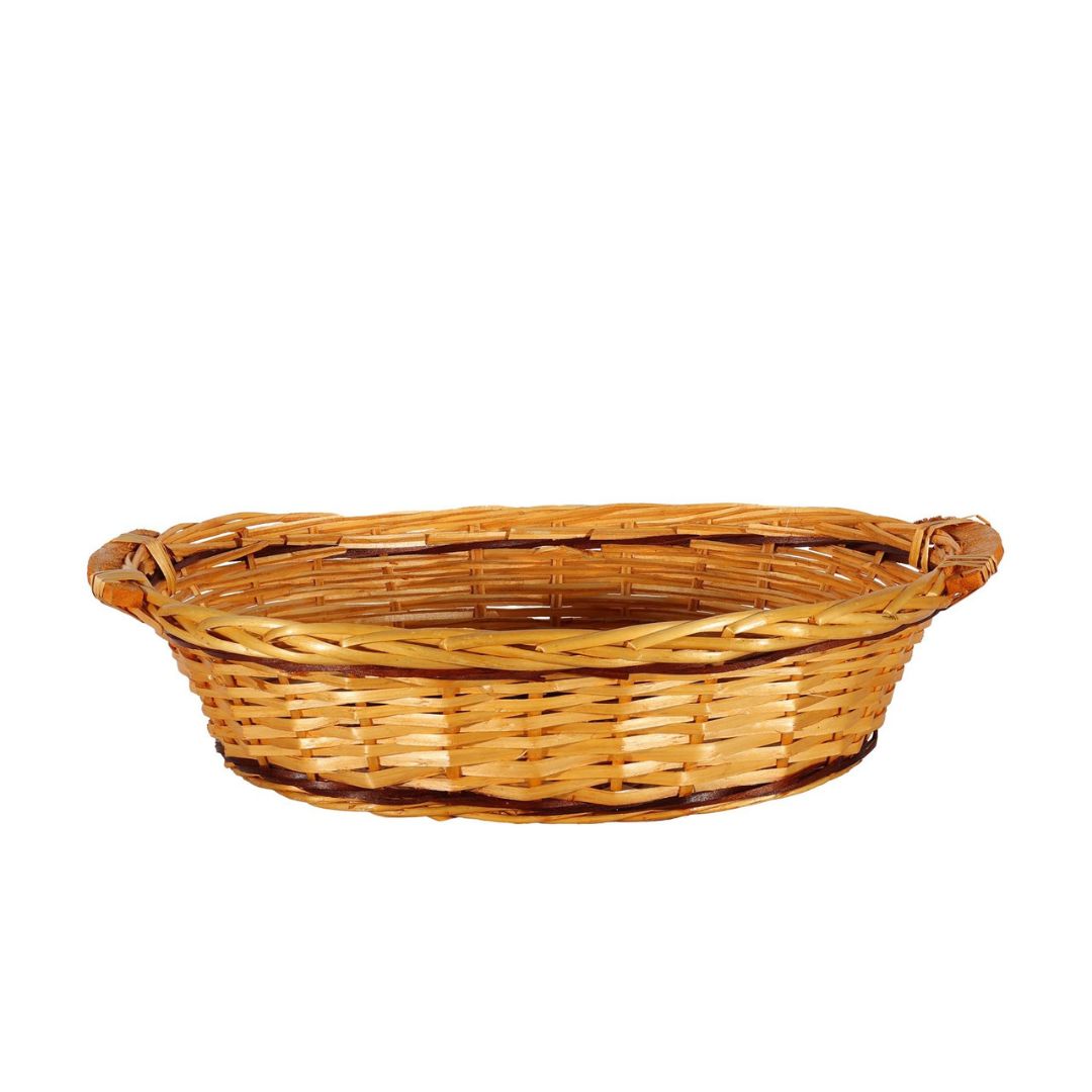Oval Tray 2 Tone Weave Basket