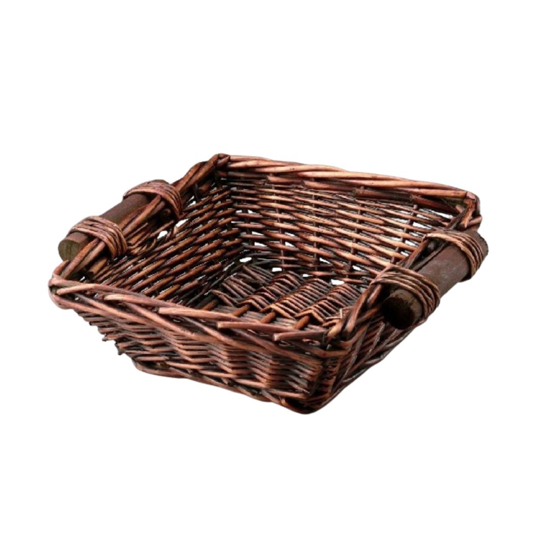 Brn Stain Tray Basket