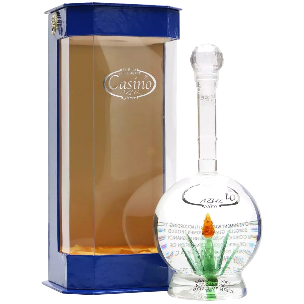 Casino Azul With Agave Plant Silver Tequila