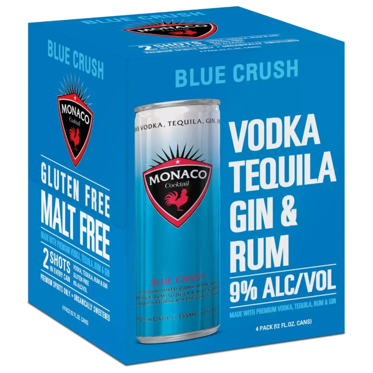 Monaco Blue Crush Can 4pk 355ml