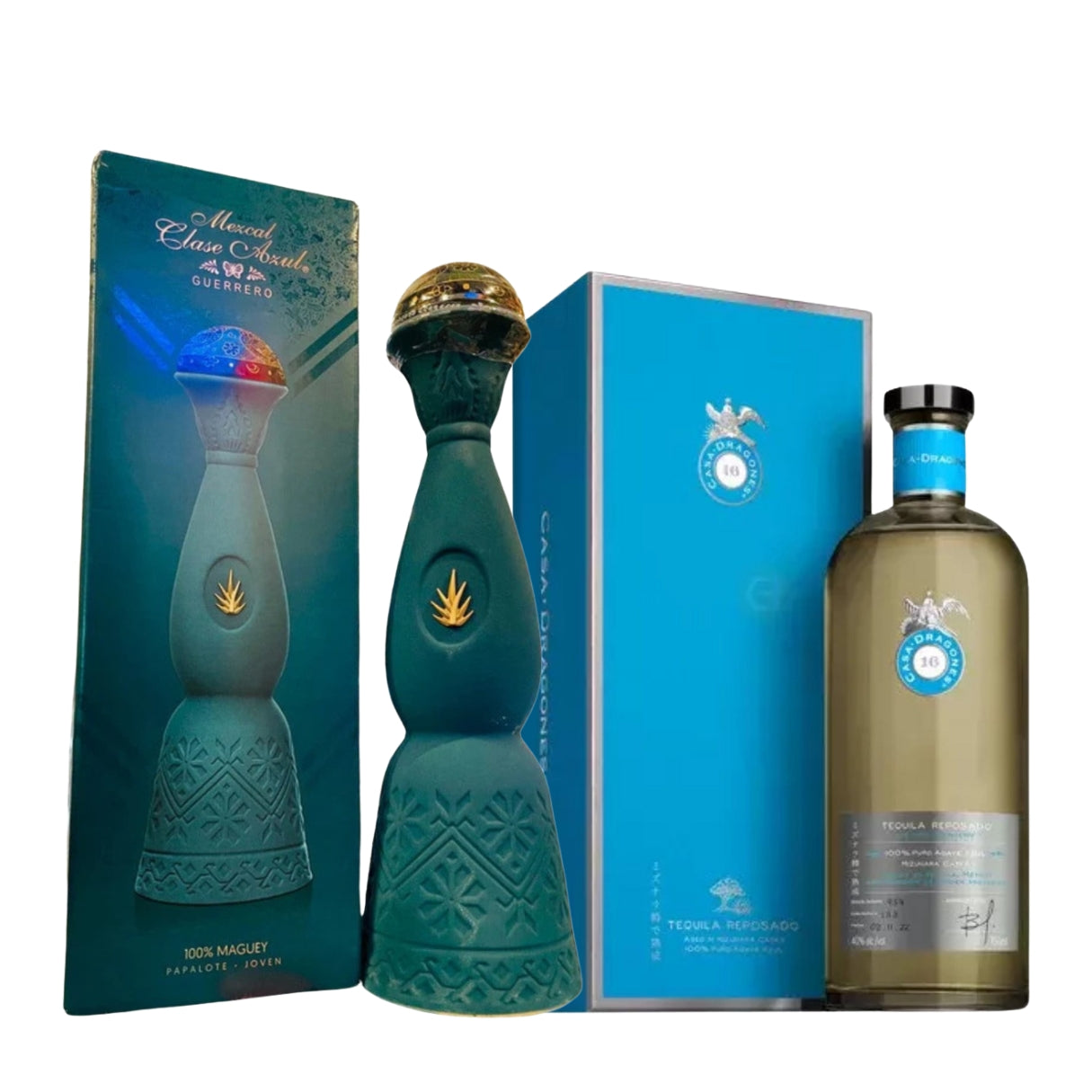 【空きボトル】Reposado4 Guerrero1 Durango1 Pack of 2 Casa Dragones & Mezcal Guerrero – Wheatley Wine & Spirits