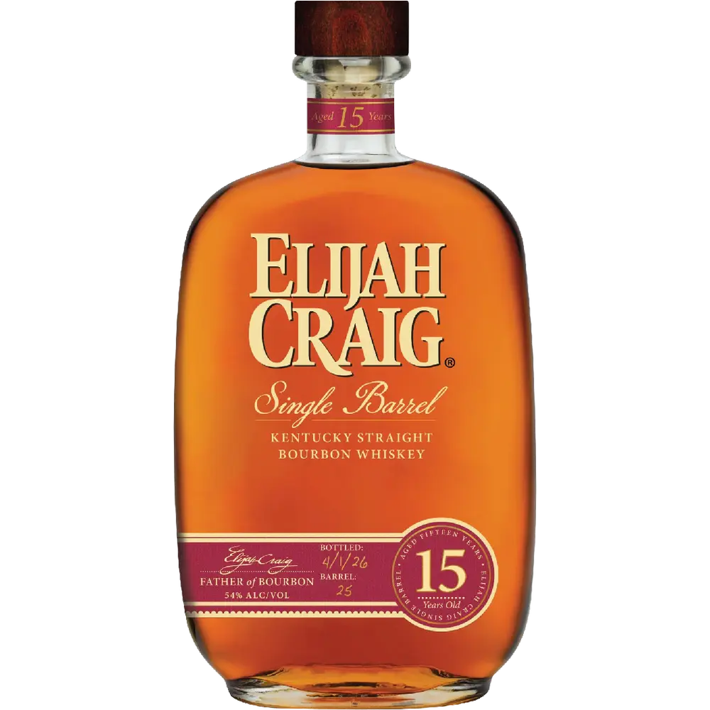 Elijah Craig 15 Year Single Barrel Bourbon Whiskey