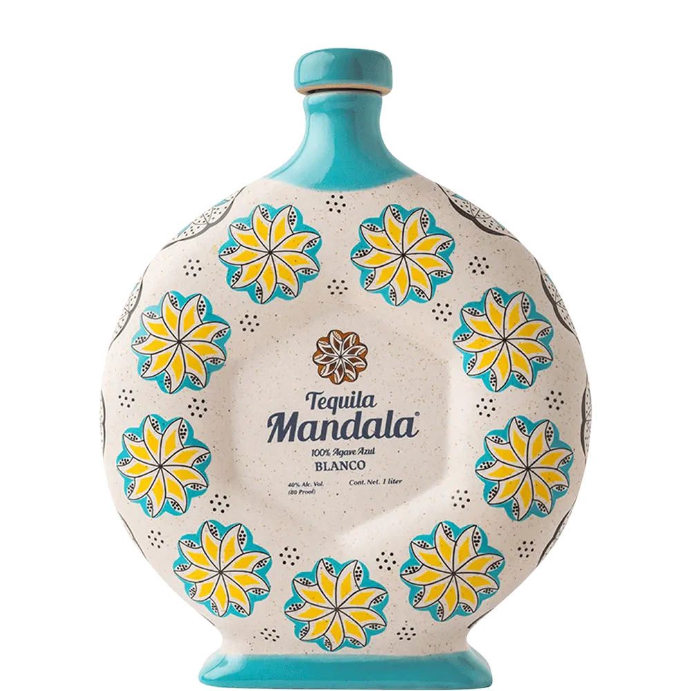 Mandala Blanco Tequila Ceramic Bottle