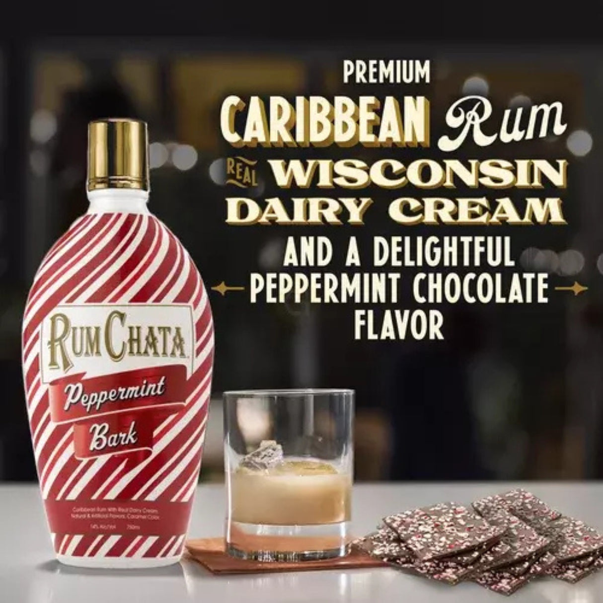 RumChata Peppermint Bark Made With Premium Caribbean Rum