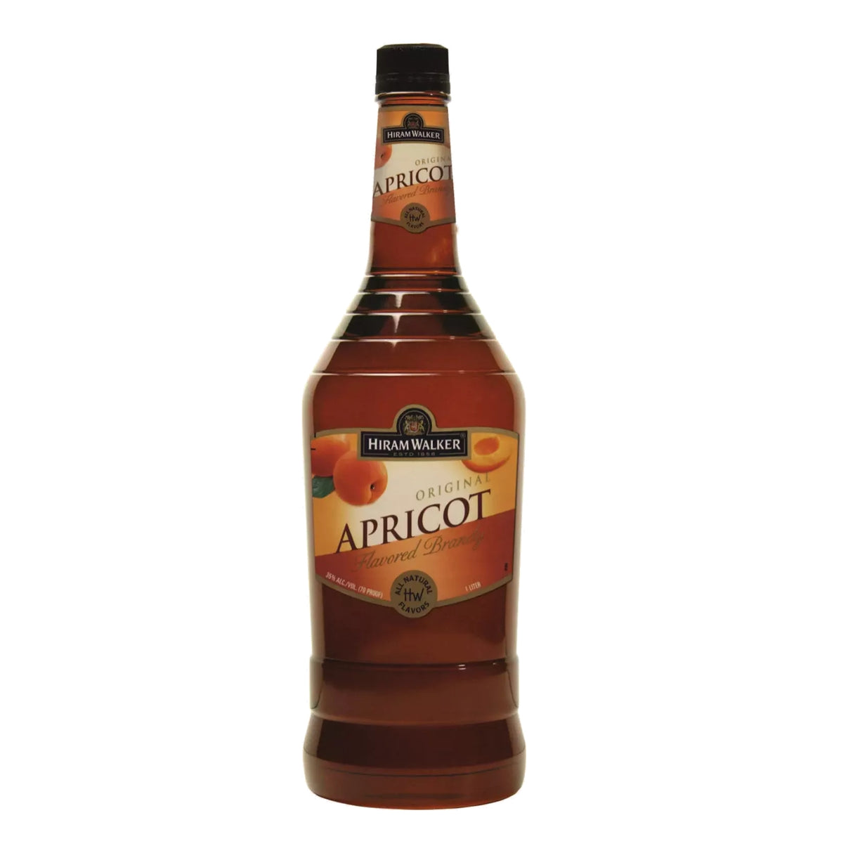 Hiram Walker Apricot Brandy Bottle