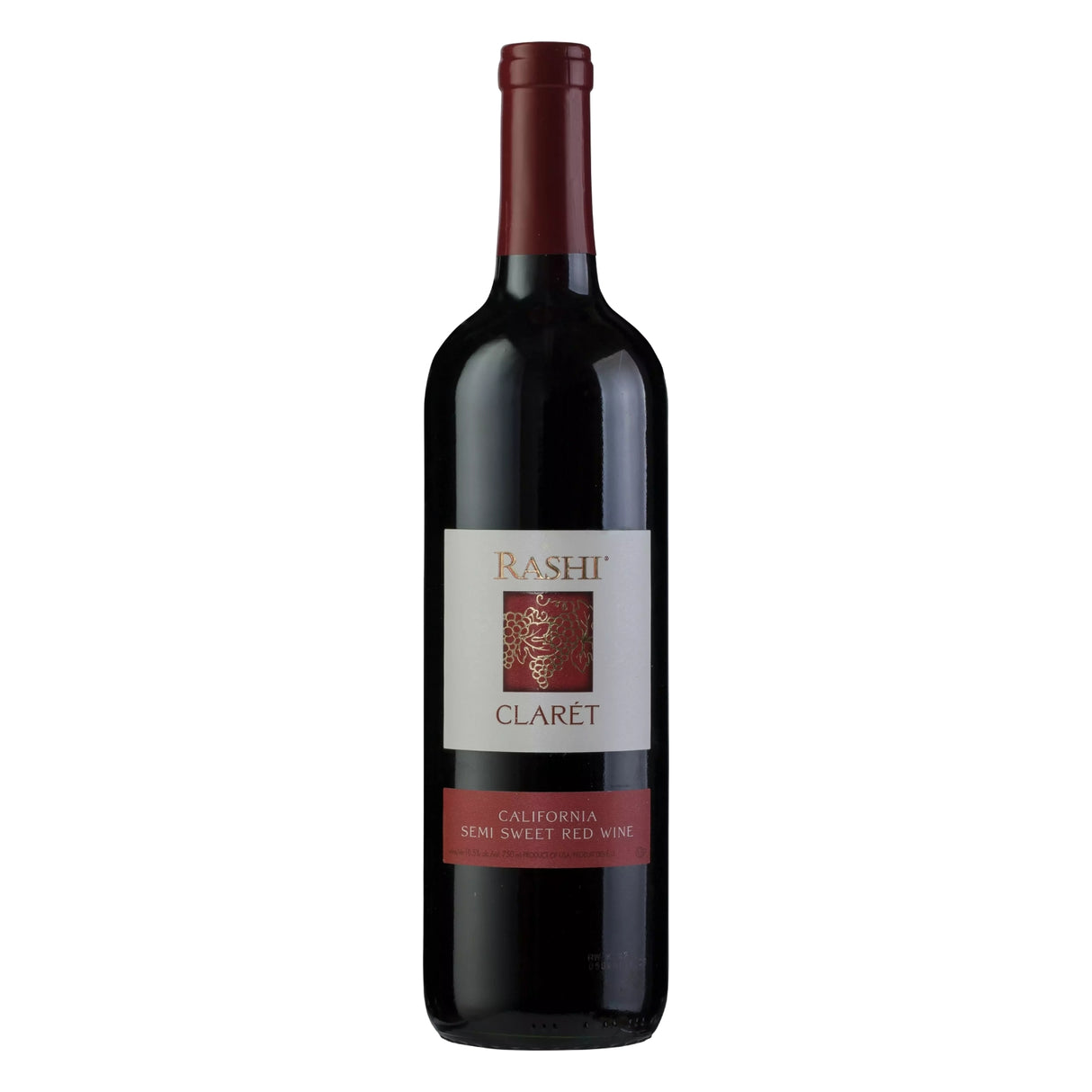 Rashi Winery Claret Semi Sweet Red Wine California Mev