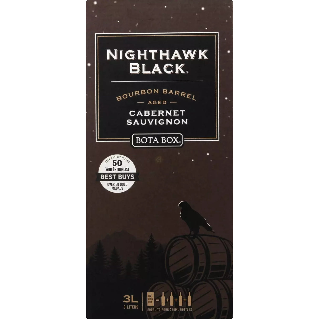 Bota Box Nighthawk Black Bourbon Barrel Aged Cabernet Sauvignon Box