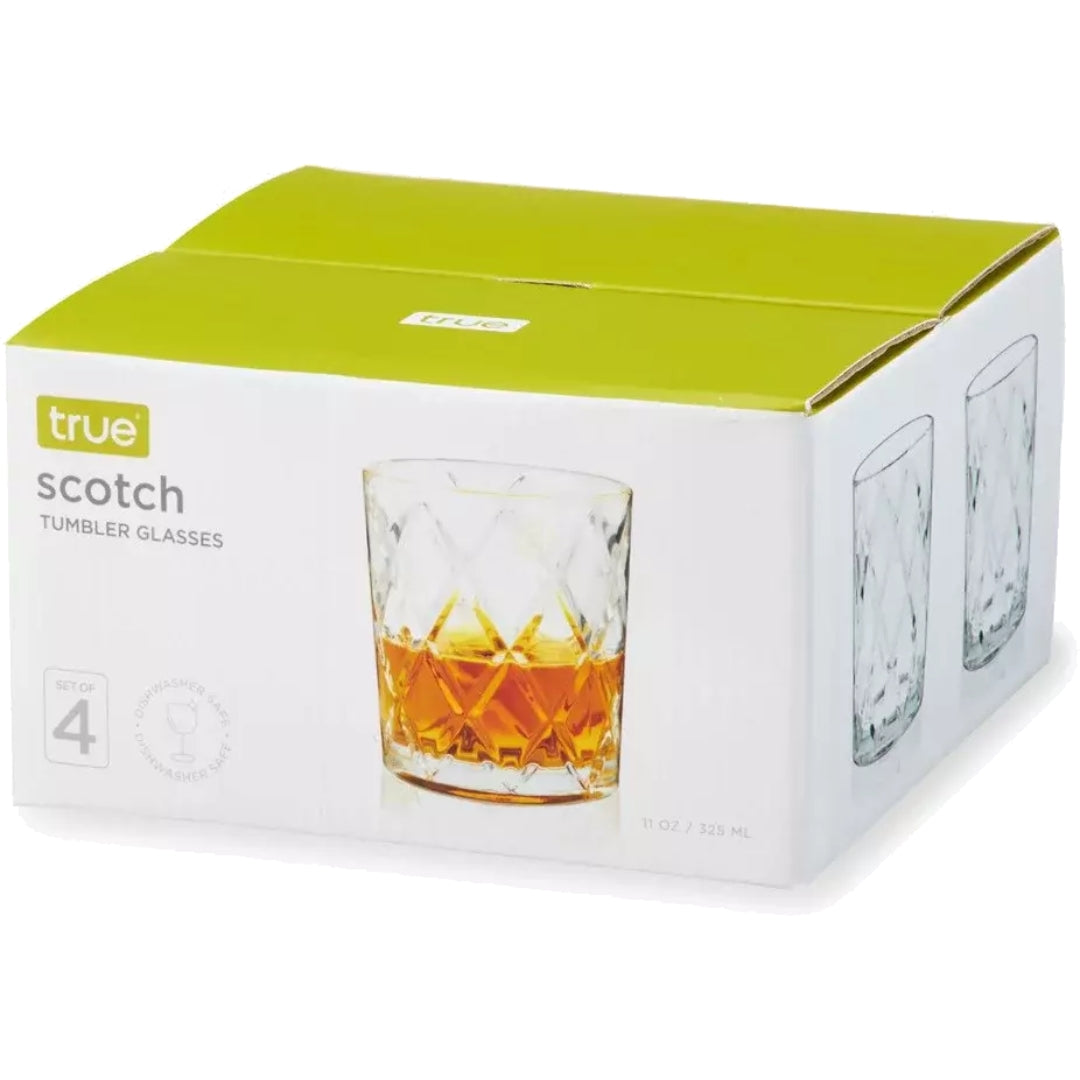 True Scotch Tumbler Glasses 4pk
