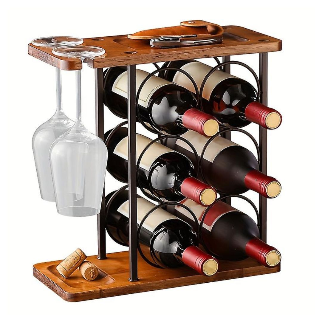 Wine Rack Wooden Bot