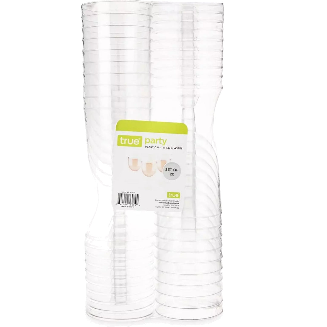 True Plastic Gold Rimmed Champagne Flutes