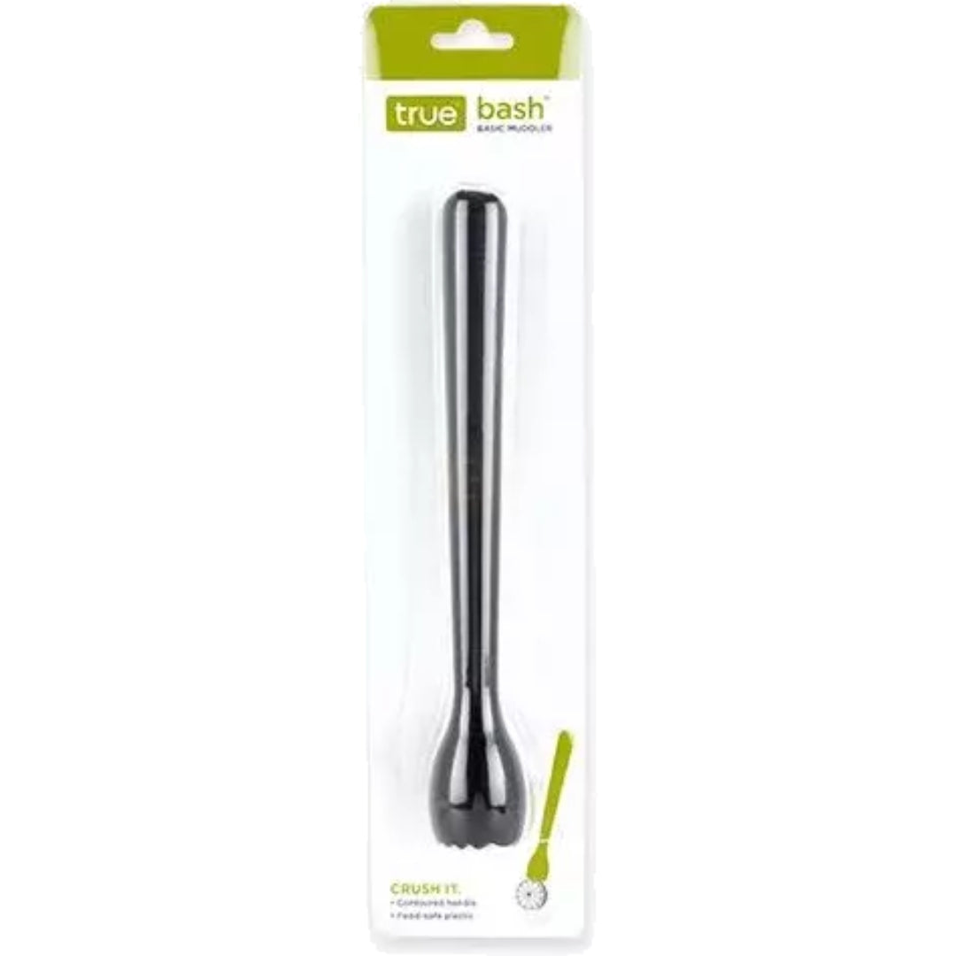 True Brands Black Plastic Muddler