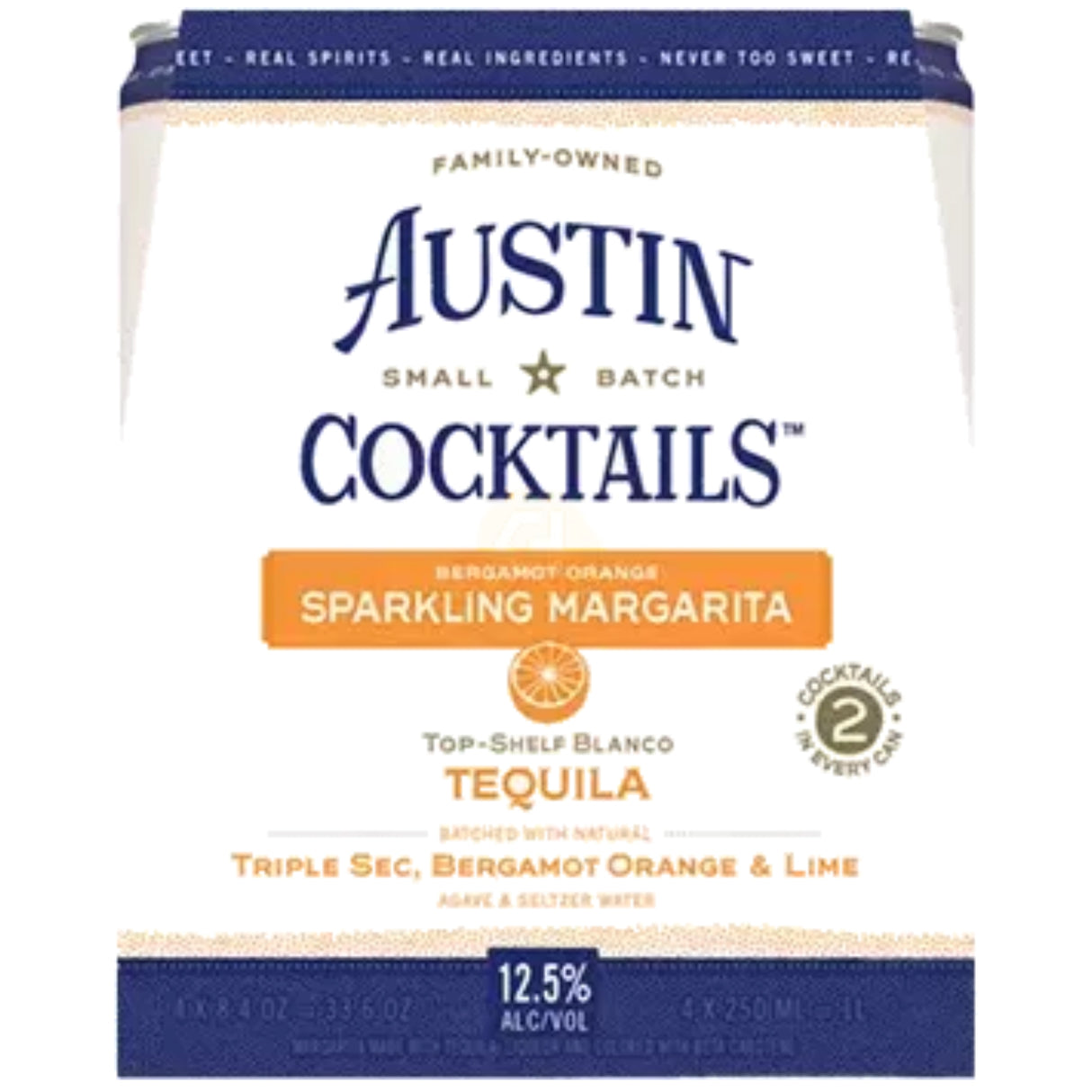 Austin Cocktails Sparkling Bergamot Orange Margarita RTD Cocktail Cans
