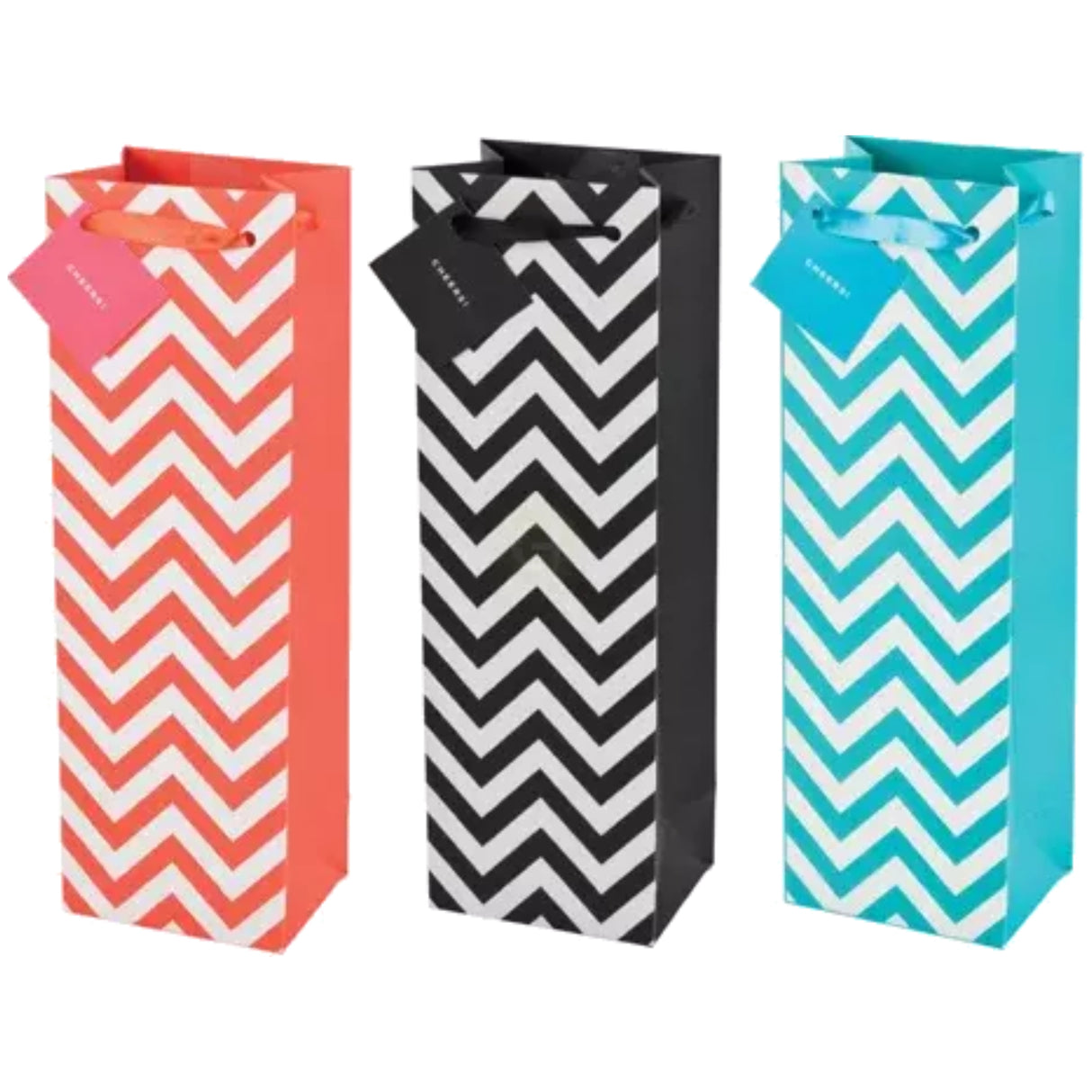 Assorted Chevron Wine Bag By Cakewalk